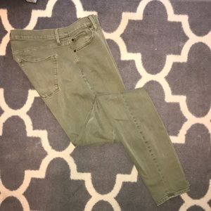 Olive Gap 1969 skinny jeans in 33t - tall inseam